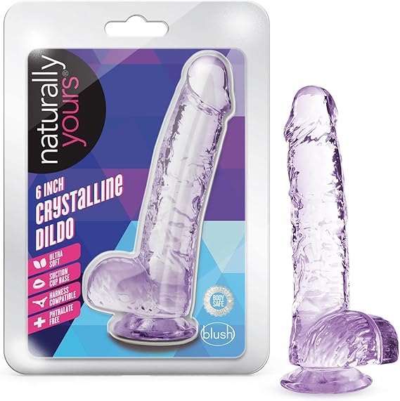 Realističan silikonski dildo u ljubičastoj boji  331801