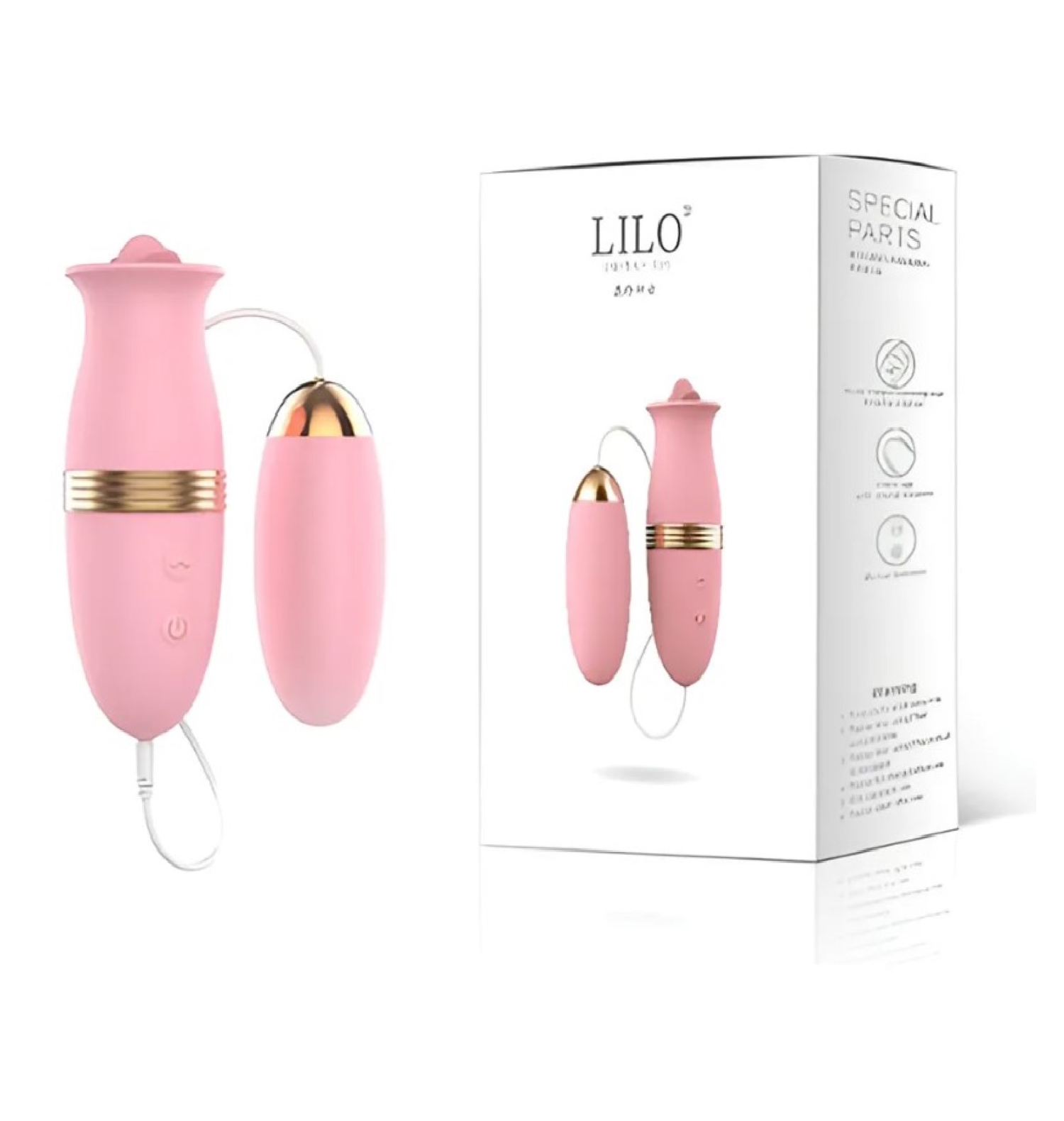 Vibrirajuće jaje sa stimulatorom jezika LL-A1912-A